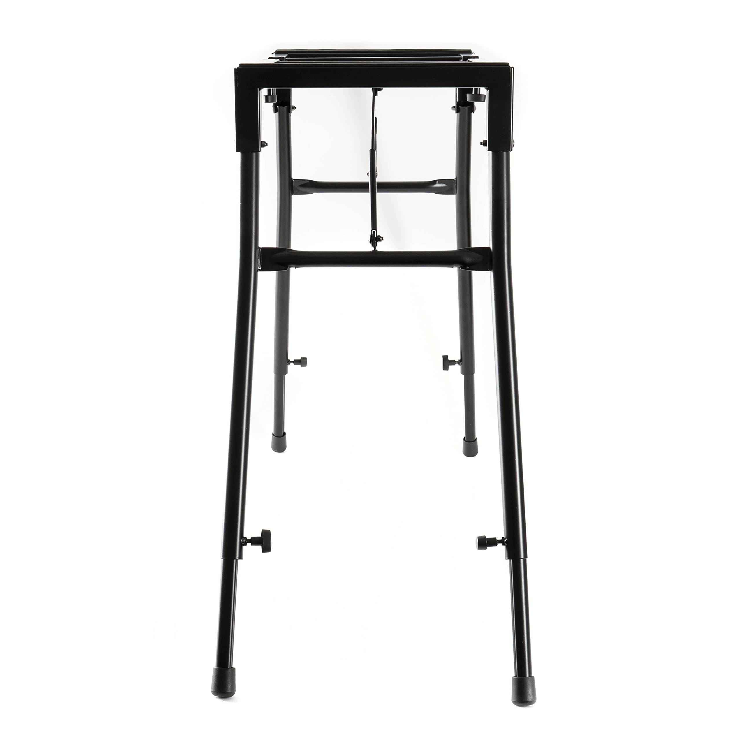 MUSIC STORE MXS-A1B Keyboardtisch, Universeller Ständer für Keyboards und Synthesizer, Einstellbar, Zusammenklappbar, Gummifüße für Sicheren Stand, Höhe 630-970 mm, Belastbarkeit bis 80 kg