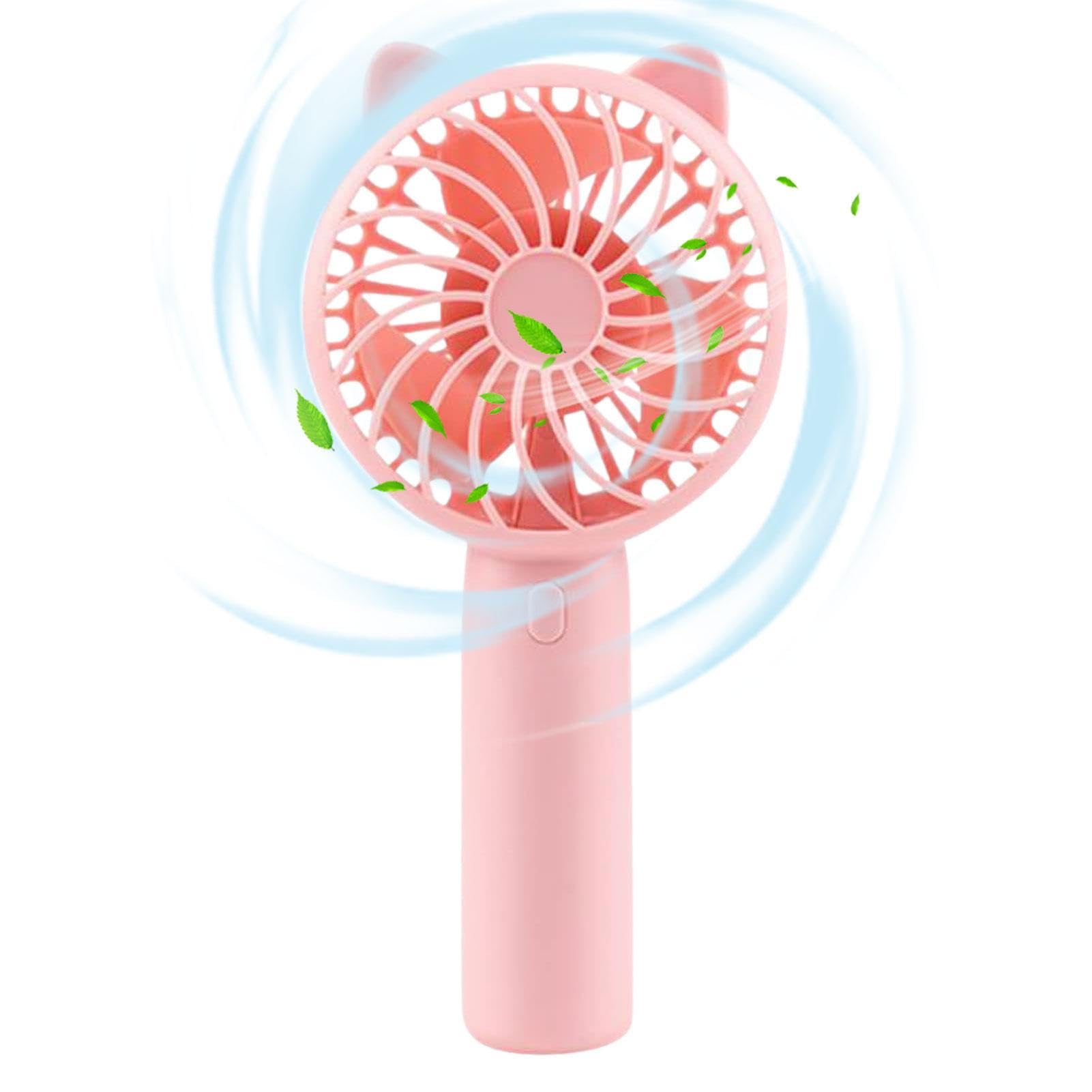 OURECO Handheld Fan, 3 Wind Speed Cooling Fan, Portable USB Rechargeable Small Pocket Fan, Battery Operated Fan with Power Bank, Low Noise Mini Hand Held Fan, Suitable for Many Occasions Powerful Fan
