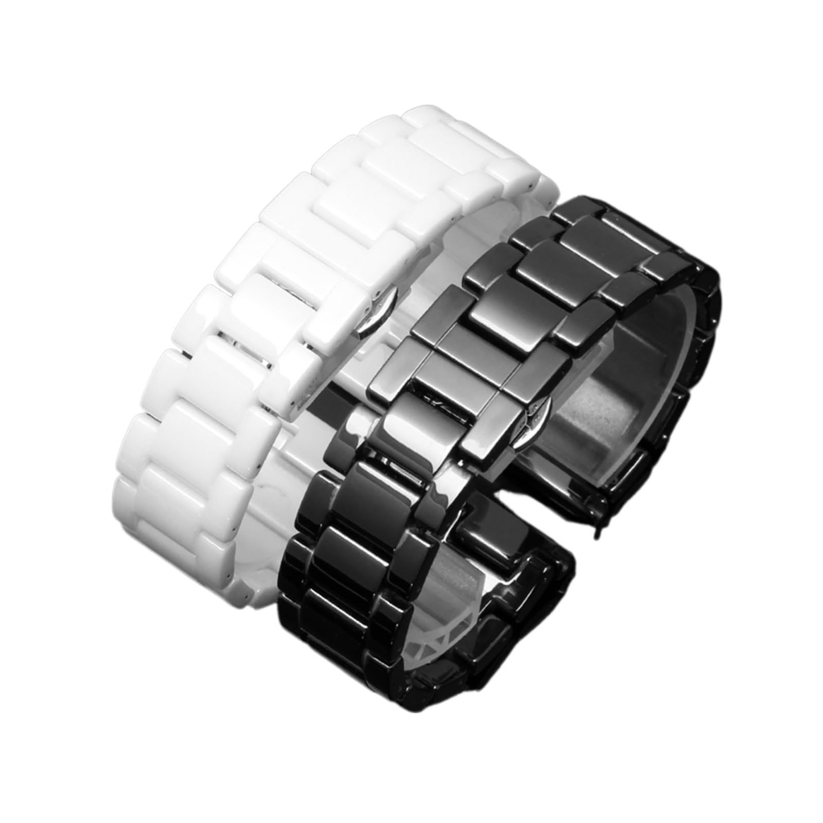 SiChouwz Bracciali Con Cinturini For Orologi In Ceramica Bianca | Cinturino da uomo e donna da 14 mm 16 mm 18 mm 20 mm 22 mm