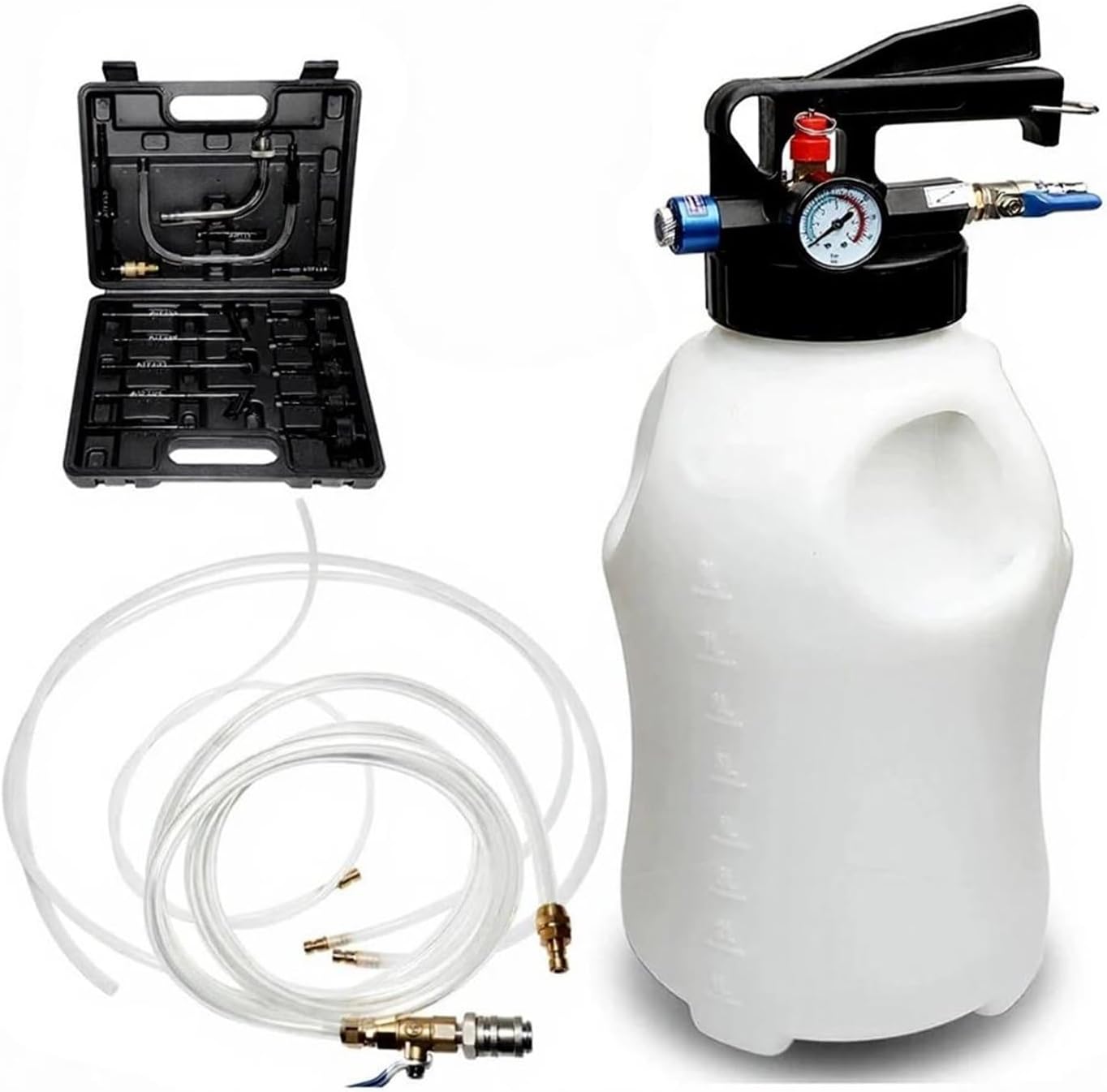 Pneumatic Transmission Oil Filling Tool 10L Fluid Dispenser Refill Pump Tool Kit with 13pcs ATF Adaptor SK1656