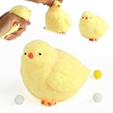 3 PCS Squishy Chicken Toys, Handmade Chicken Stress Relief Squishy Toy, Soft Chick Squeeze Toys Cute Chick Fidget Sensory Toys for Kids & Adults