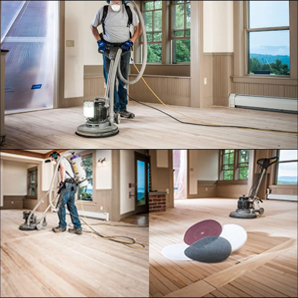 Dischi abrasivi zentimetrici da 430 mm, grana 60, disco abrasivo in rete di carburo di silicio per pavimenti in legno duro, cuscinetti tamponi resistenti per pavimenti, confezione da 10