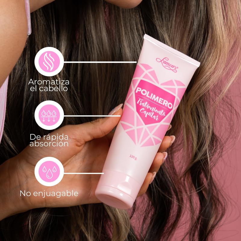 L'Amour - Advanced Polymer Hair Treatment - 4.05 Fl Oz Liquid - Intensive Deep Hydration & Consistent Frizz Control - Restores Radiant Shine, Improves Manageability & Strength for All Hair Types