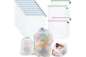 12-Piece Toy Storage and Organization Mesh Bags