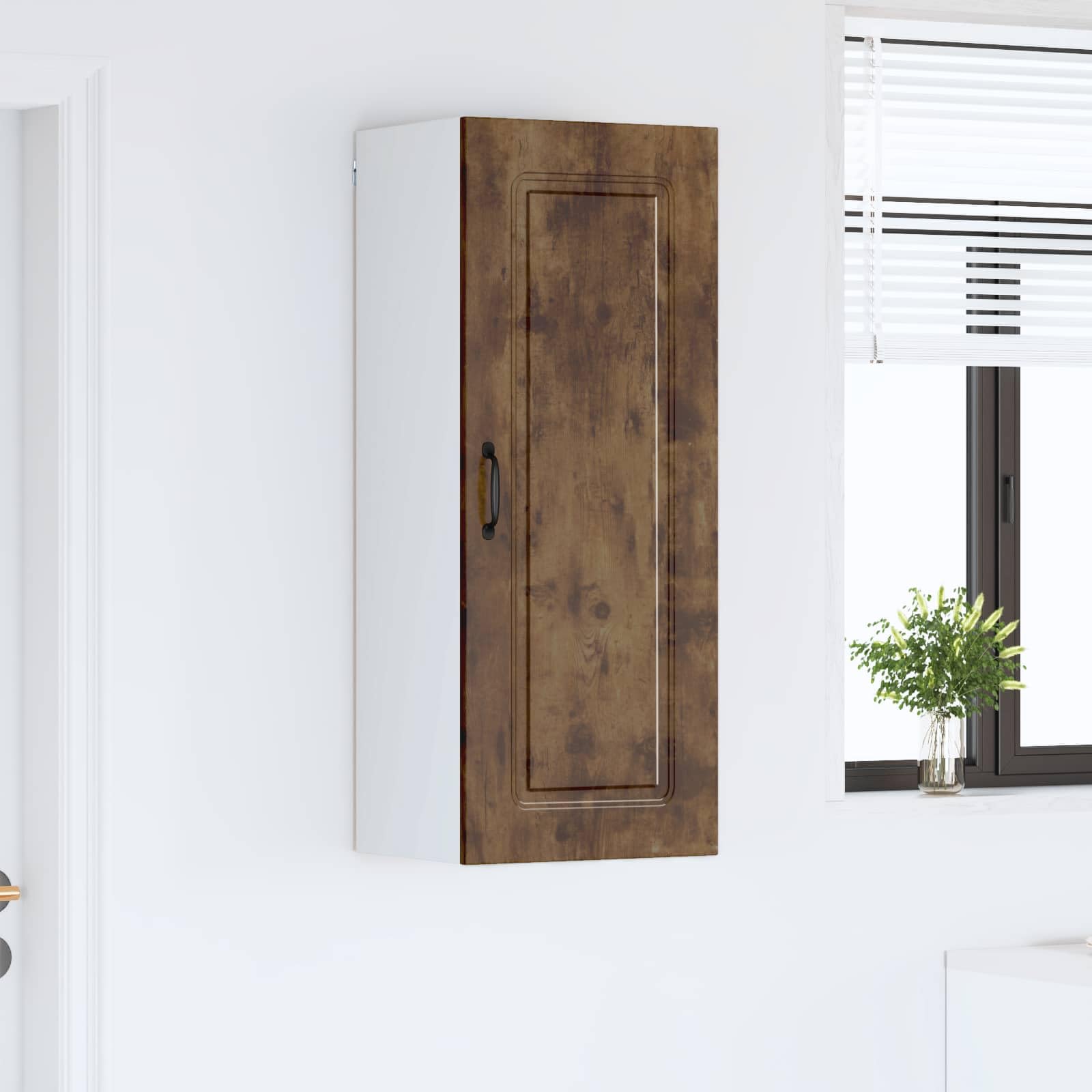Armadietto da cucina da parete, 40 x 31 x 100 cm, in legno di quercia