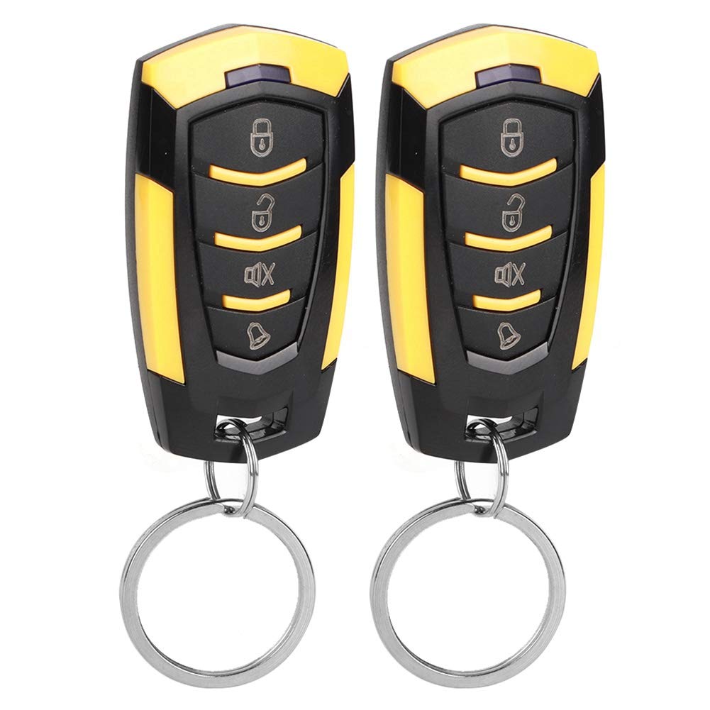 Chiusura centralizzata senza chiave, Qiilu Kit chiusura centralizzata con sistema di accesso senza chiave per allarme auto universale con telecomando