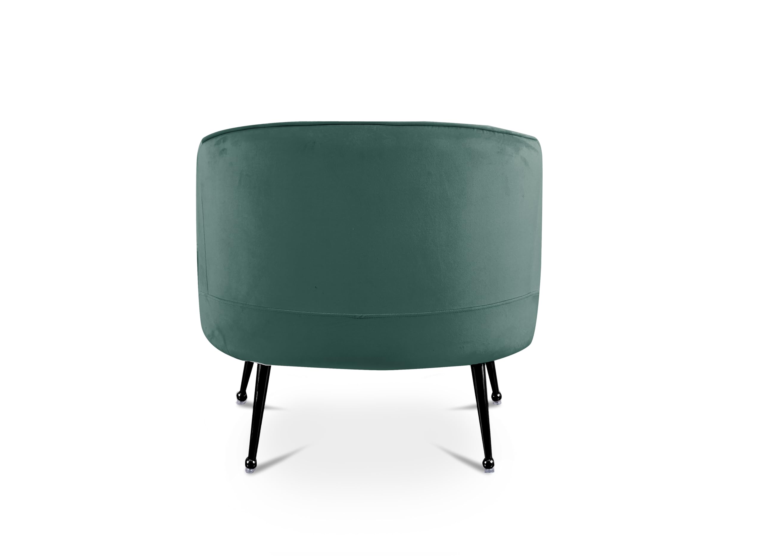 DecoInParis Fauteuil Cabriolet en Velours Vert d'eau Pieds Noir TRECY