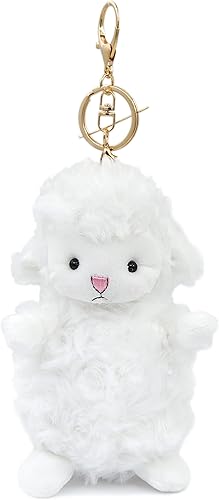 Zitokin Llavero de peluche de cordero para niños, 5.5 pulgadas de peluche de oveja, mochila con colgante de bolso, regalo para niñas y niños
