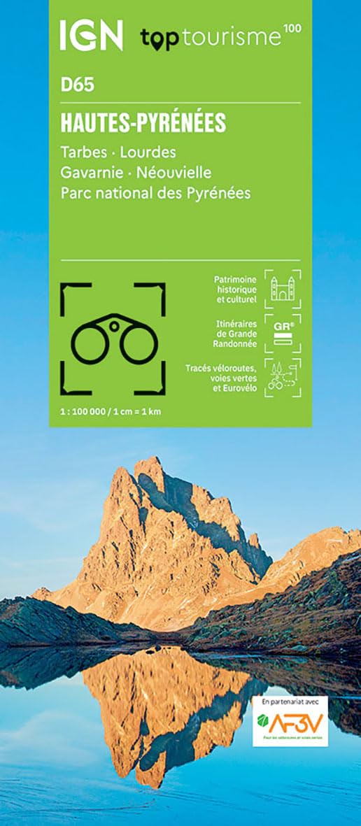 Hautes-Pyrénées - Tarbes Lourdes Gavarnie Néouvielle (D65): 1:100000 (TOP 100)