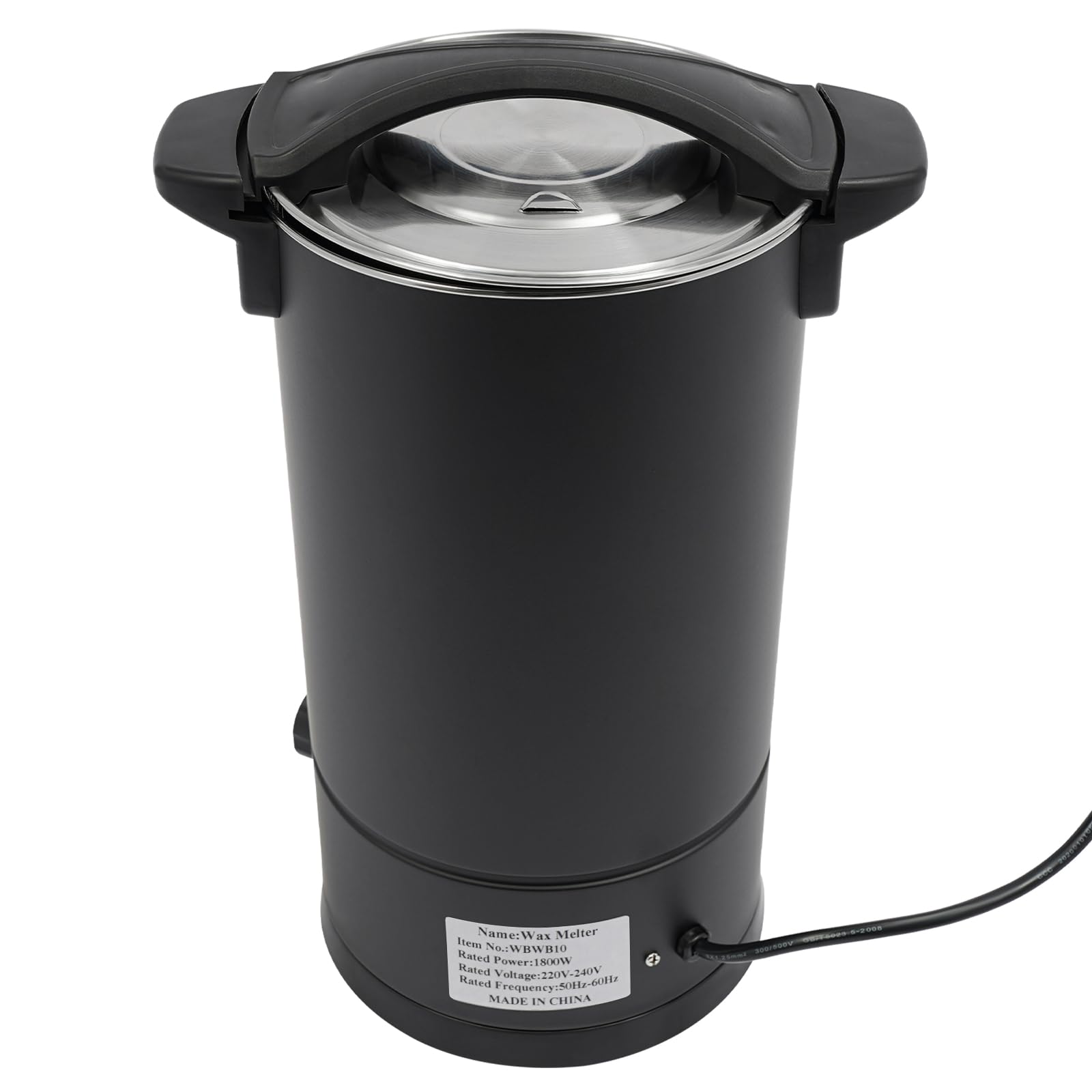 KLOOLIVE 10 l topiarka do świec, 1800 W, elektryczna, duża, ze stali nierdzewnej, do produkcji świec, temperatura 30-100°C, do wosku sojowego, wosku parafinowego i wosku pszczelego