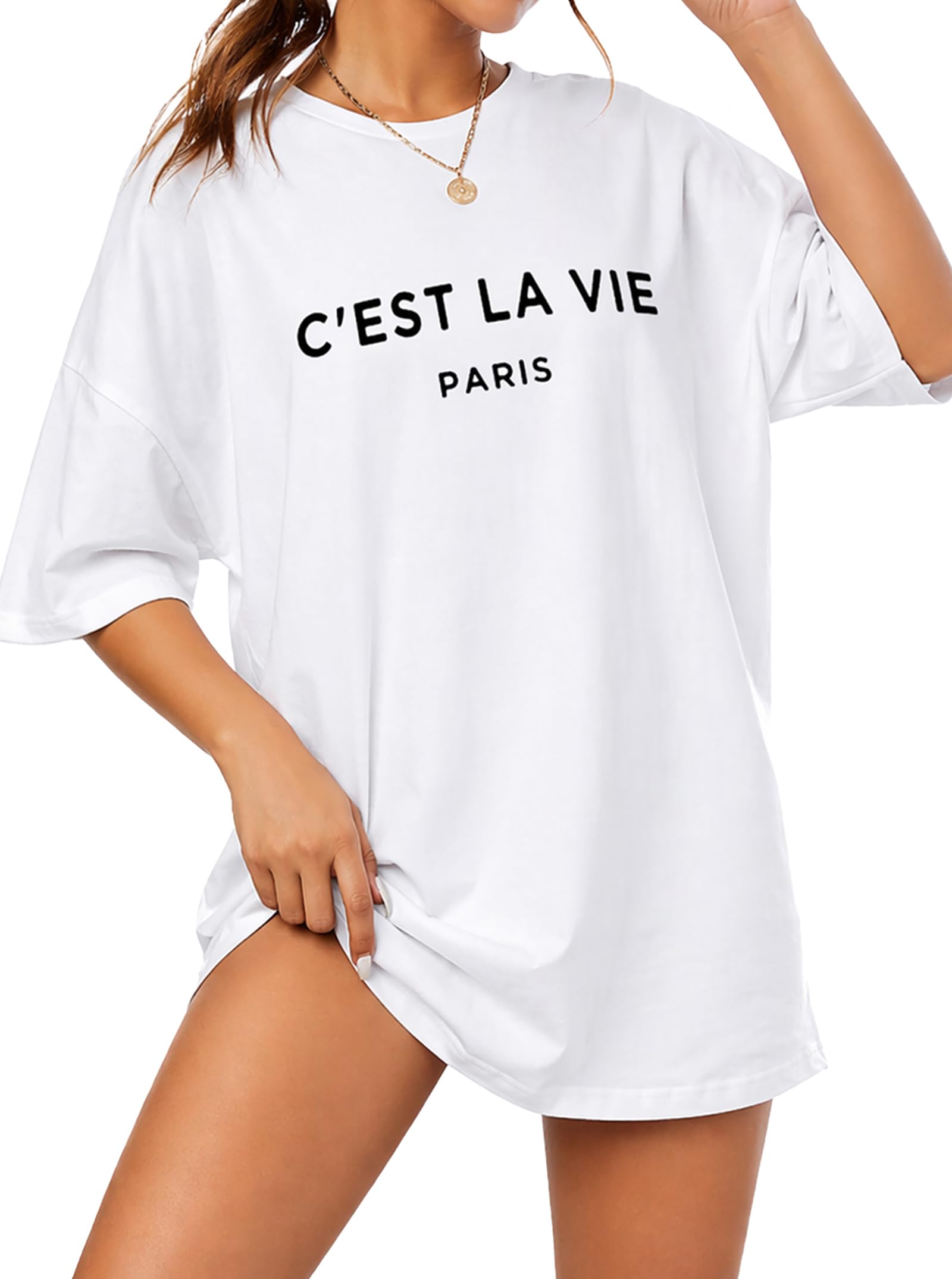 Womens Oversized Tshirts Graphic Tees Casual Short Sleeve Loose Fit Summer Tops
