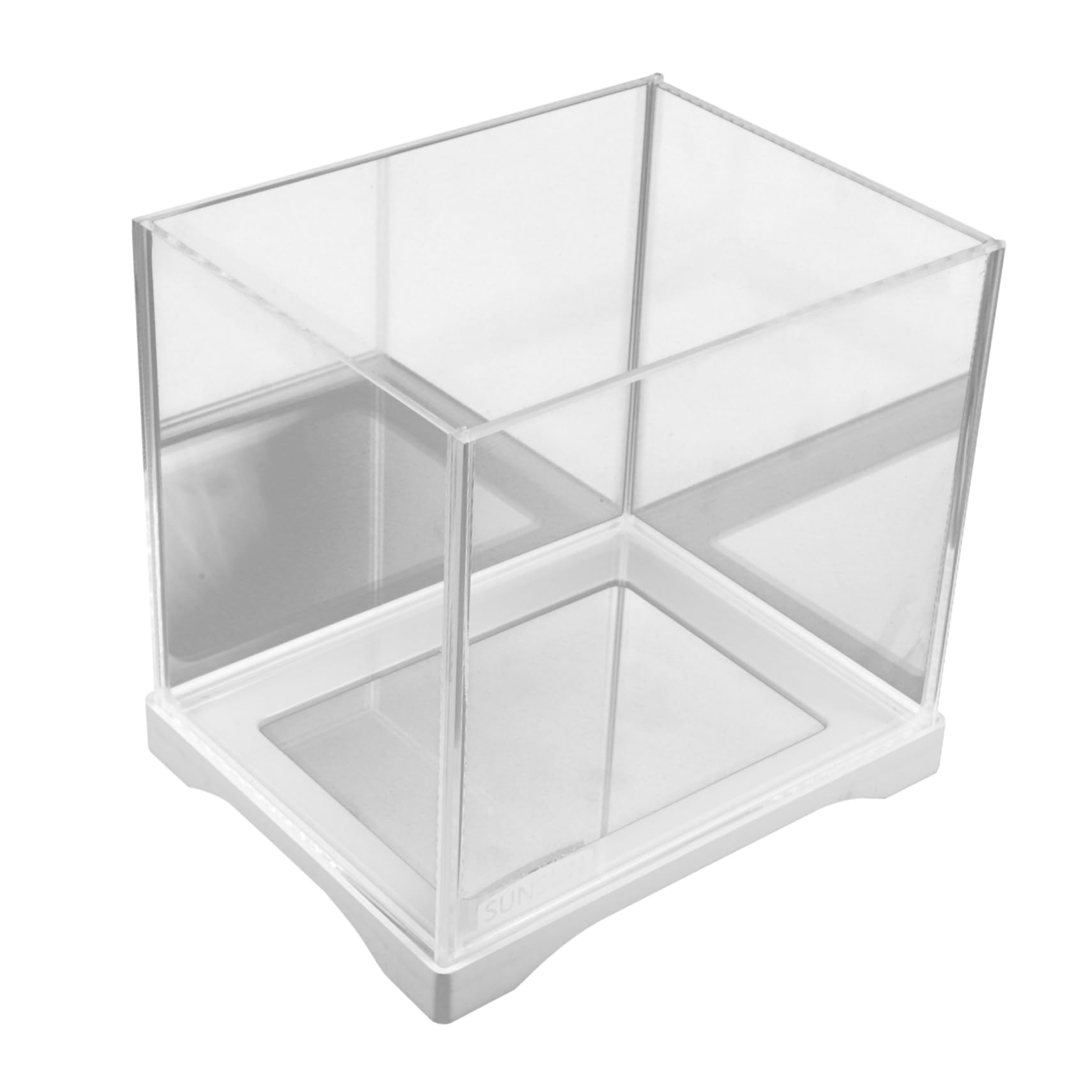 Milisten pecera pequeña Acuario de Mesa Pecera de Escritorio Acuario Cuadrado Acuario de Tanque de Cubo apilable Acuario Cubo pecera de Cristal pecera de Oficina Vidrio Transparent