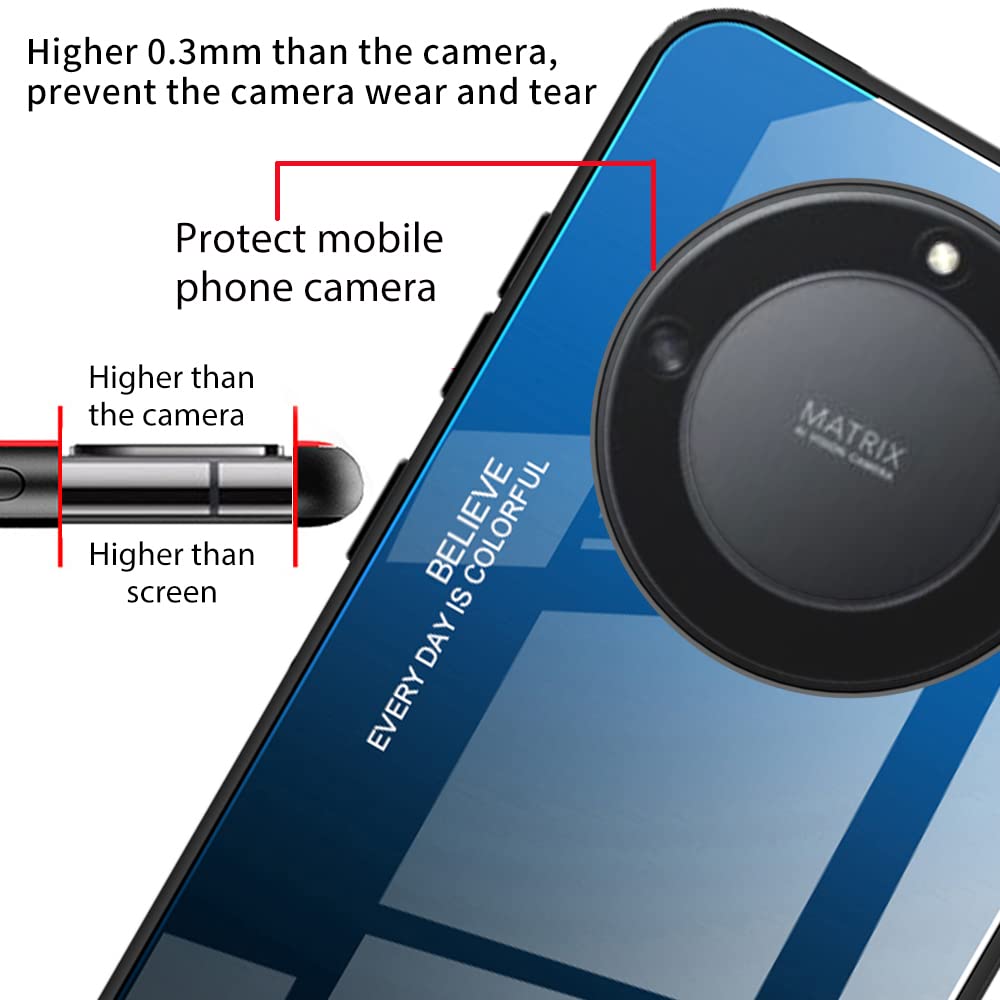 HAOYE Cover per Honor Magic 5 Lite 5G (Magic5 Lite) / X9a, Custodia in TPU a gradiente Colori, [Rinforzare la con Angoli] Custodia Trasparente