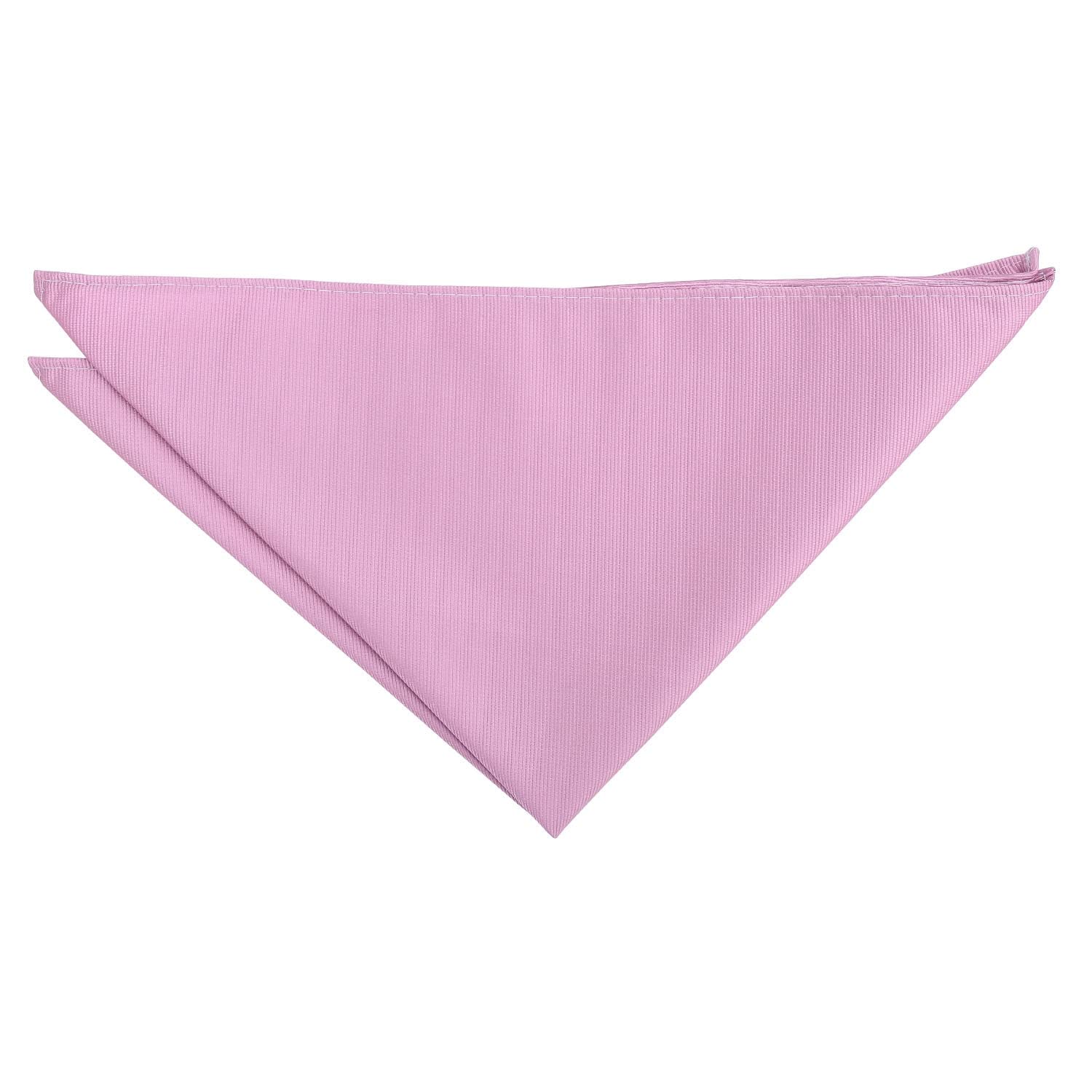 DQT Mens Plain Twill Pocket Square - Wedding, Business & Formal Suit Handkerchief - Mauve