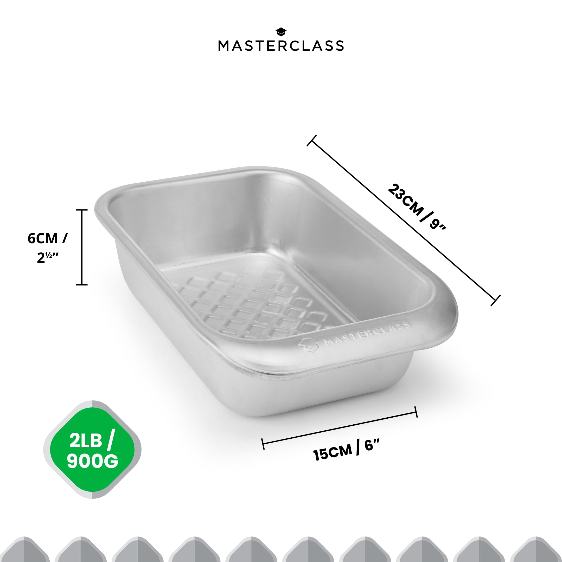 MasterClass Recycled Aluminum 2lb Loaf Tin, Bread Pan for Baking Warp Resistant, Sustainable Bakeware, Silver, 1.2L - Image 3
