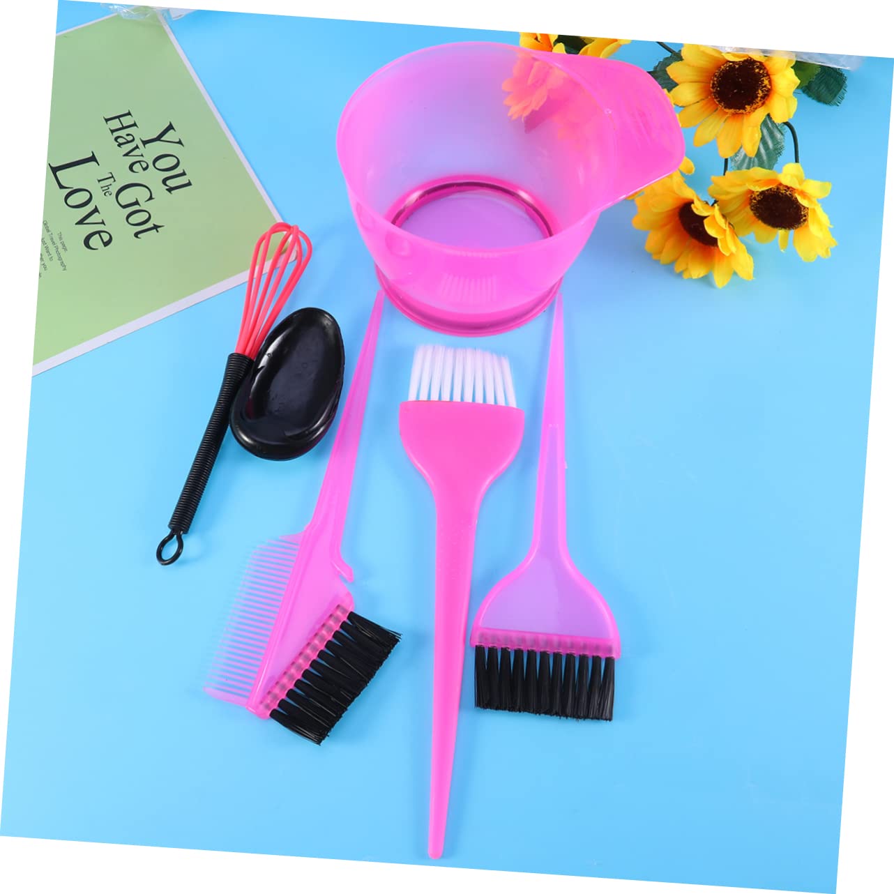 Hair Tinting Tools Set Hair Coloring Kit Rose 6pcs Salon Accessory Kit