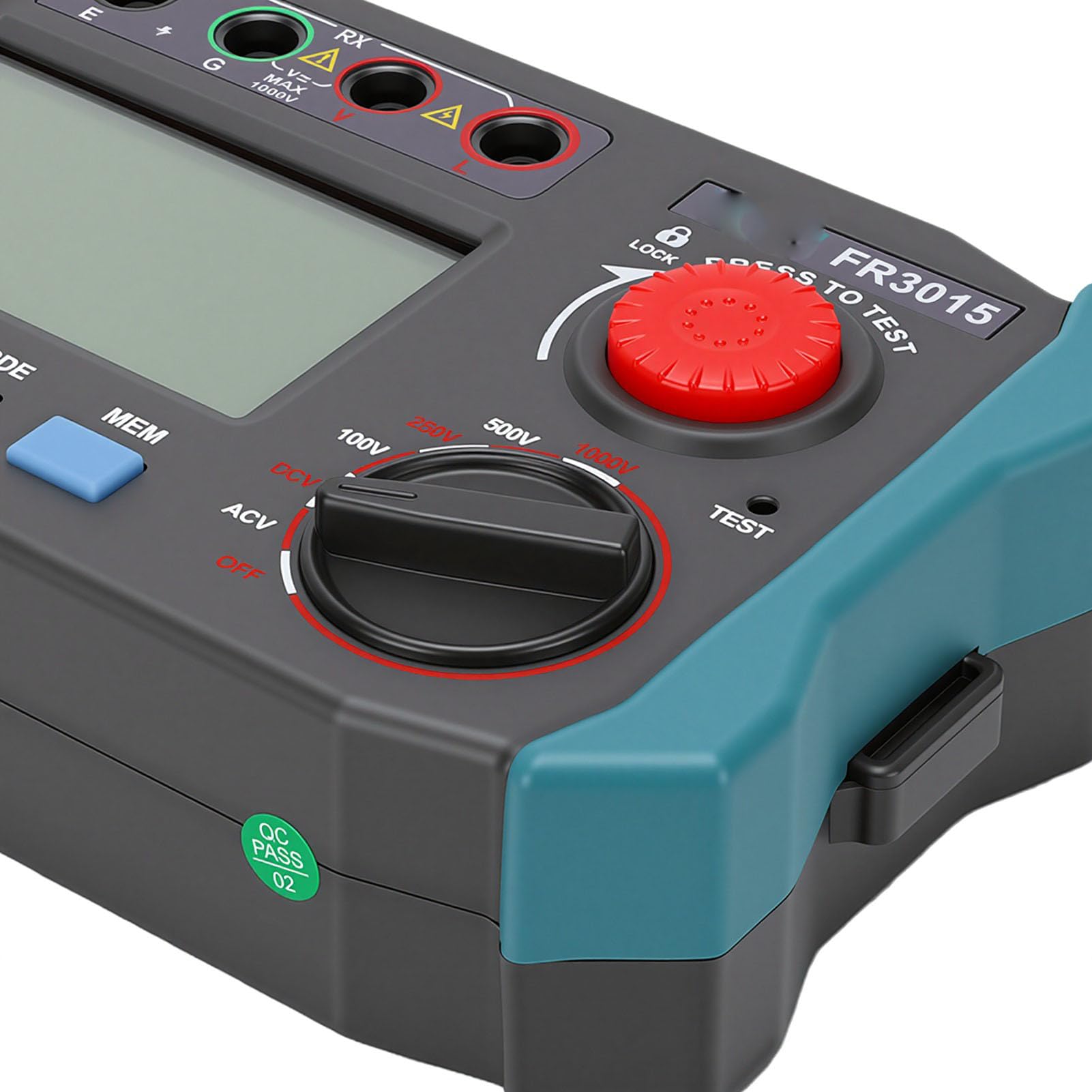 ASHATA Tester Rezystancji Izolacji z Podświetleniem LCD, Trwały Megaomomierz do Dokładnych Pomiarów, 0,06 MΩ–50,00 GΩ do zastosowań Energetycznych i Przemysłowych