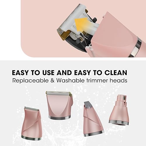 Miniatura 7 de Kit mejorado de aseo para perros, recortador inalámbrico de patas de perro, 4 en 1, kit de aseo para mascotas de bajo ruido, molinillo de uñas de 2