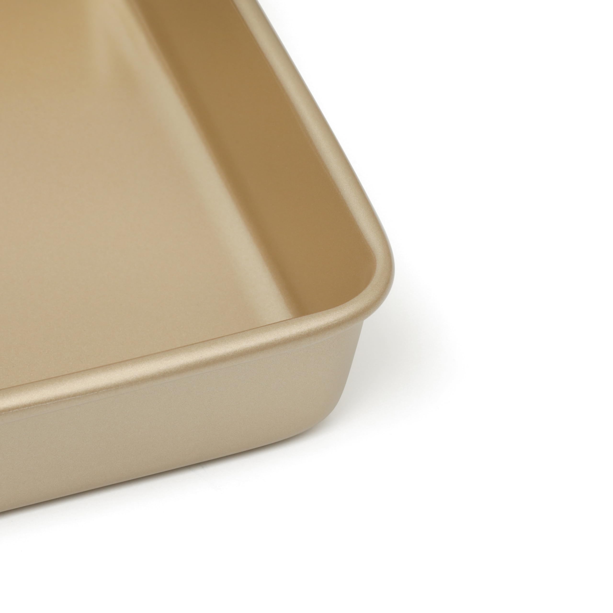 Martha Stewart Gallen 3-teiliges Keksblech-Set – 33 cm, 38,1 cm, 43,2 cm Backformen, Keramik-Antihaftbeschichtung, PFA-frei, Karbonstahl, Champagner – ofenfest bis 230 °C, verwindungsfest, leicht zu