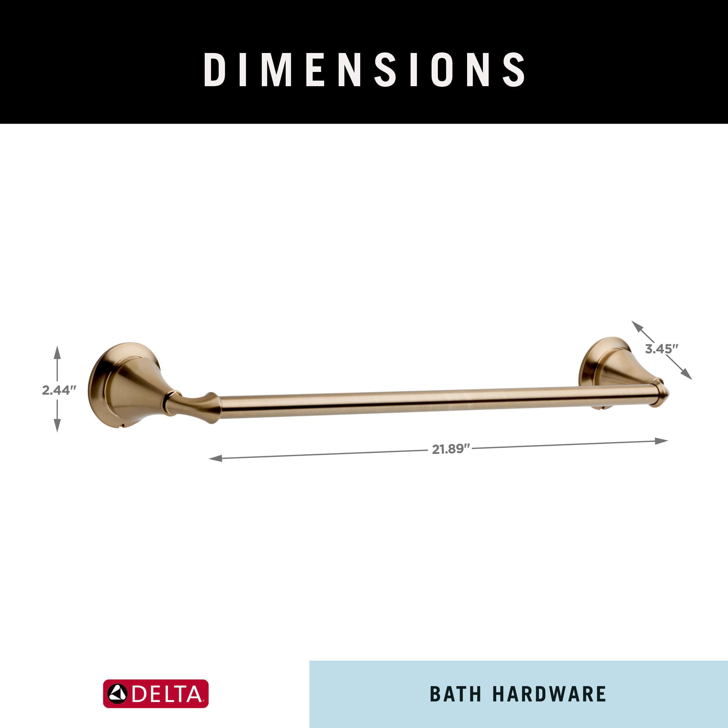 Delta Towel Rack | 18 Inch Champagne Bronze Towel Bar for Bathroom