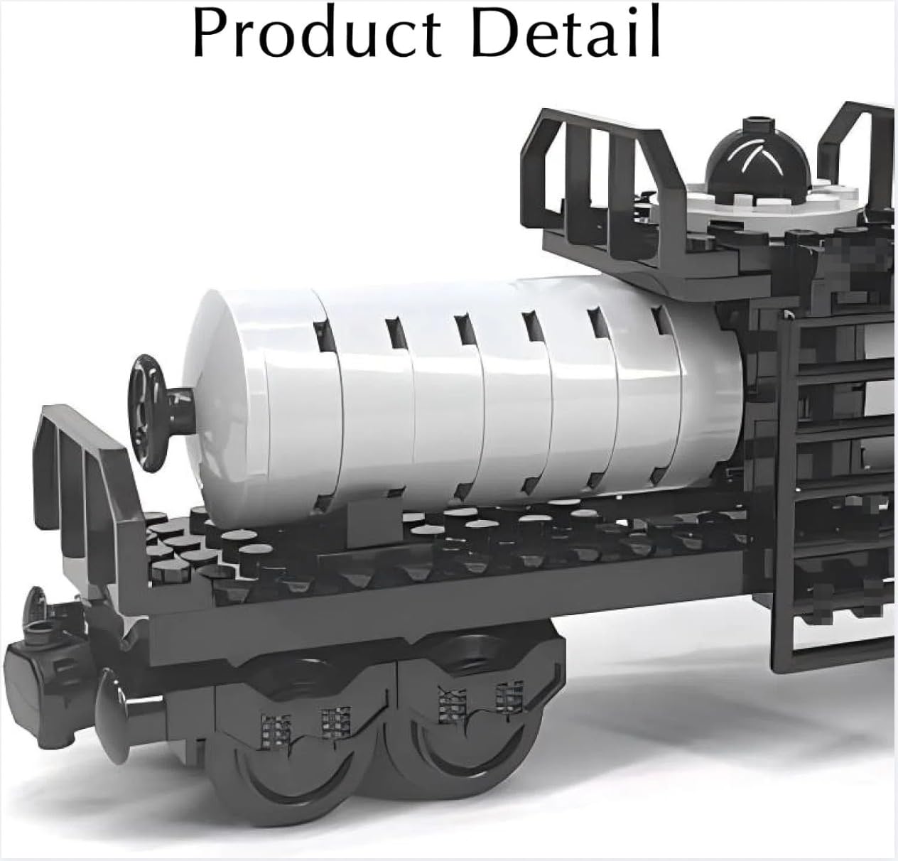 City Freight Train Car Carriage Building Blocks Set, Oil Tank Carriage Model Kits - Image 4