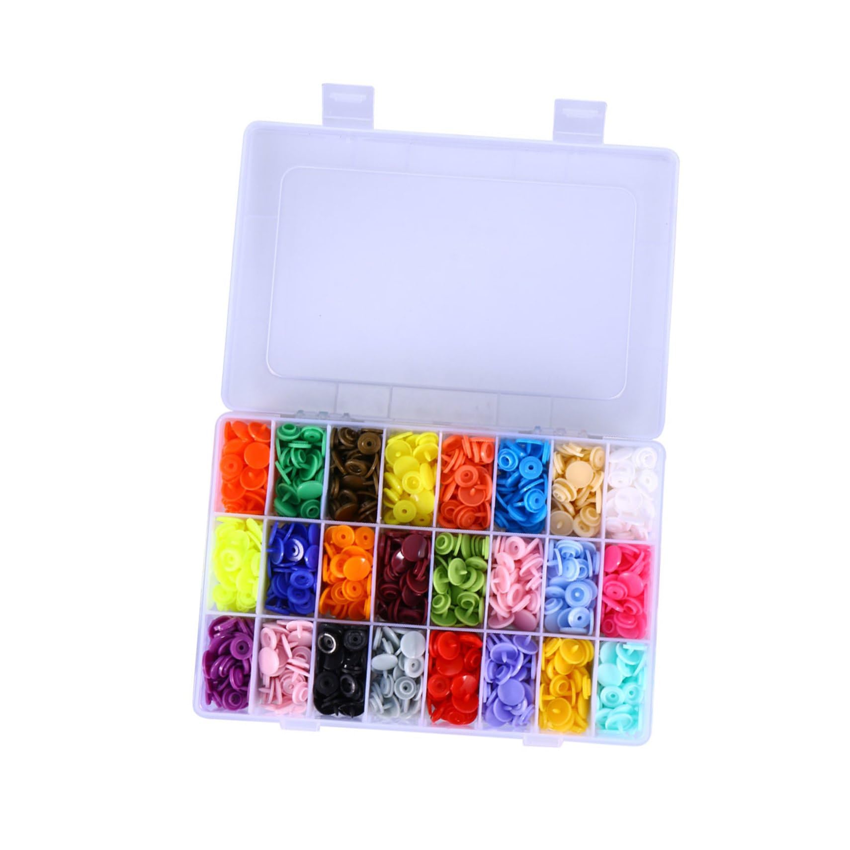Boutons pression plastique Mipcase arc-en-ciel : kit de 360 ensembles sans couture pour couture