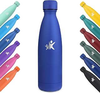 KollyKolla Wasserflasche 750ml, Vakuum Thermosflasche, Trinkflasche Edelstahl BPA-Frei, Auslaufsicher Thermoskanne, Trinkflasche Kohlensäure Geeignet, Isolierflasche, Schule, Fitness - Königsblau