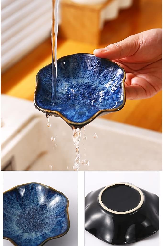 Ceramic Dessert Bowl Durable Snack Tray for Baking Desserts Ice Cream Snacks Souffle Dishes Oven Safe-6-piece Pink (Color : B)