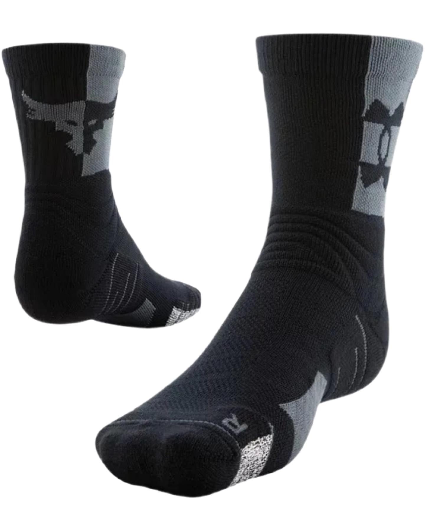 Under Armour Unisex Project Rock Playmaker Mid-Crew Socks M 7-8.5/W 6-10