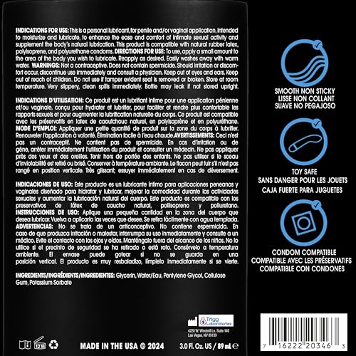 Image of Wet Silver Water-Based Lubricant | Long-Lasting, Original Premium Formula | Vegan, pH-Balanced, Hypoallergenic, Paraben-Free, Non-staining | Lube for Men, Women & Couples, 3 fl oz