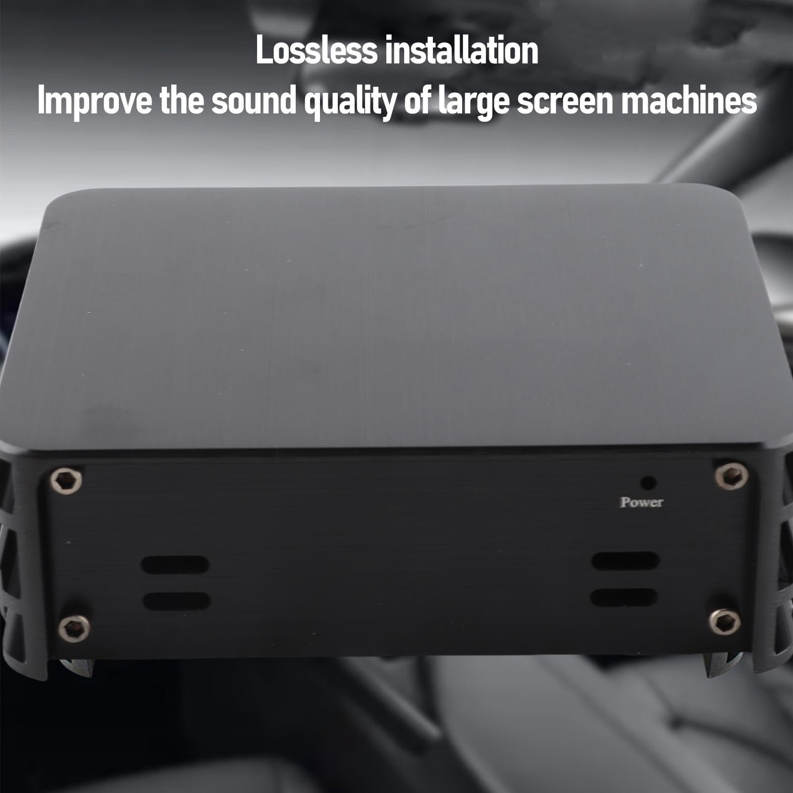 Wzmacniacz samochodowy 320 W, klasa AB, ze wzmacniaczem sygnału DSP, 4-kanałowym wzmacniaczem samochodowym dla systemów Android, z obudową ze stopu aluminium (4 kanały)