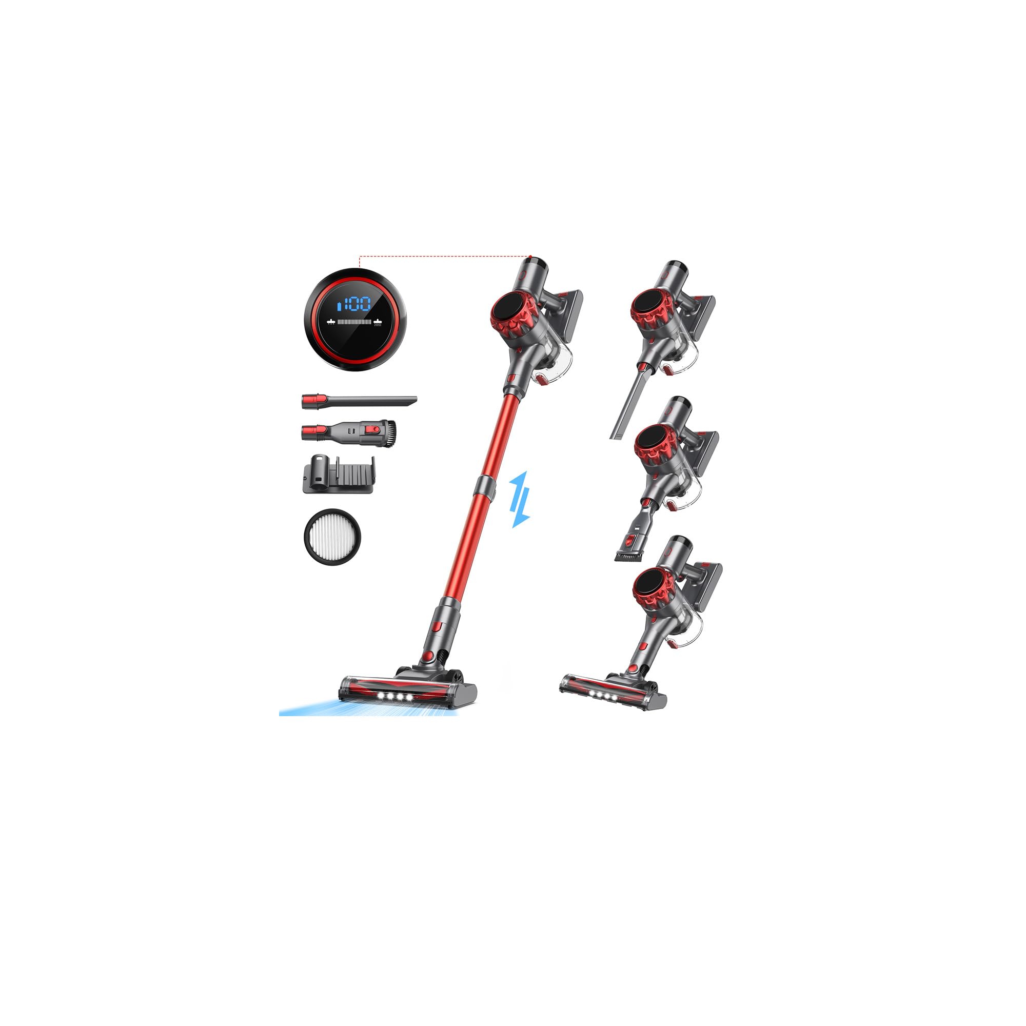 The Best vz-x26k3d vacuum cleaner model of 2026 Worth Your Money S3P Cordless Vacuum Cleaner, 45kPa Powerful Suction Vacuum Cleaners for Home, 55-Min Runtime Rechargeable Stick Vacuum, Self-Standing, for Pet Hair Carpet Hard Floor, LED Display