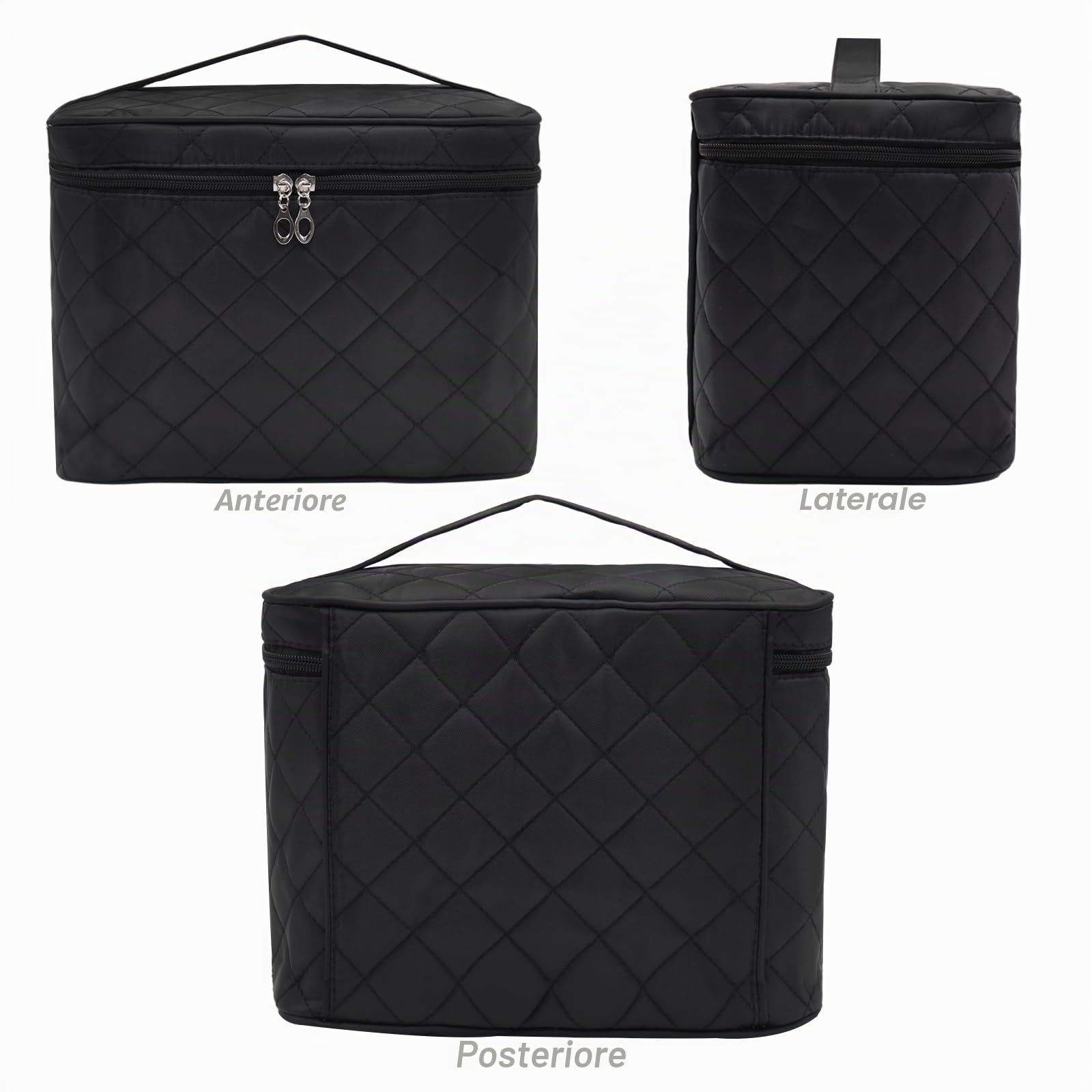 Astuccio per trucchi, grande borsa cosmetica,astuccio da toilette pieghevole impermeabile multifunzione,per vacanze campeggio bagno
