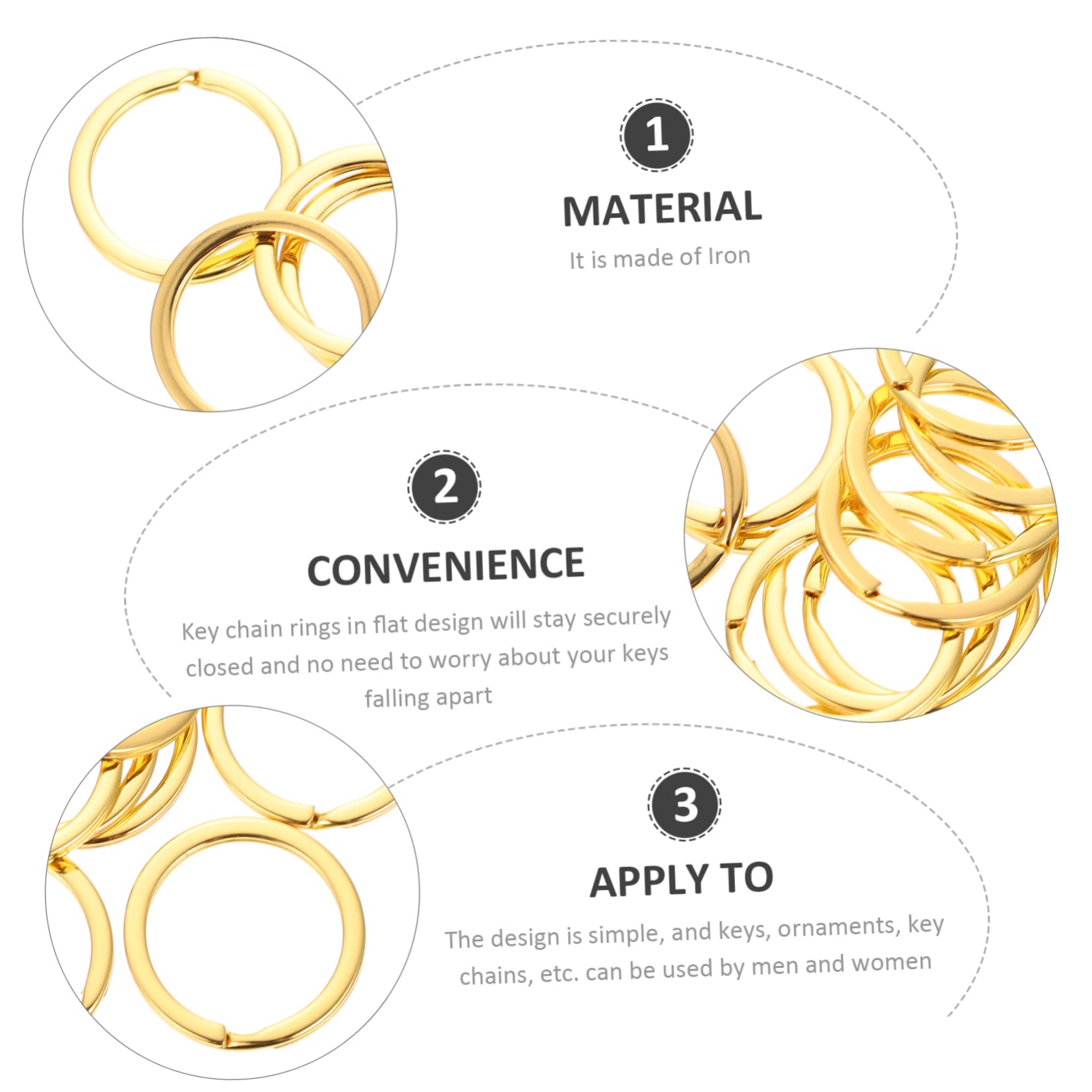 Angoily 4 Set Portachiavi Metallo Retro Per Chiavi Fai Da Te Design Piatto Accessori Pratici Per Chiavi E Pendenti Ergonomici E Sicuri 20 Pezzi*4