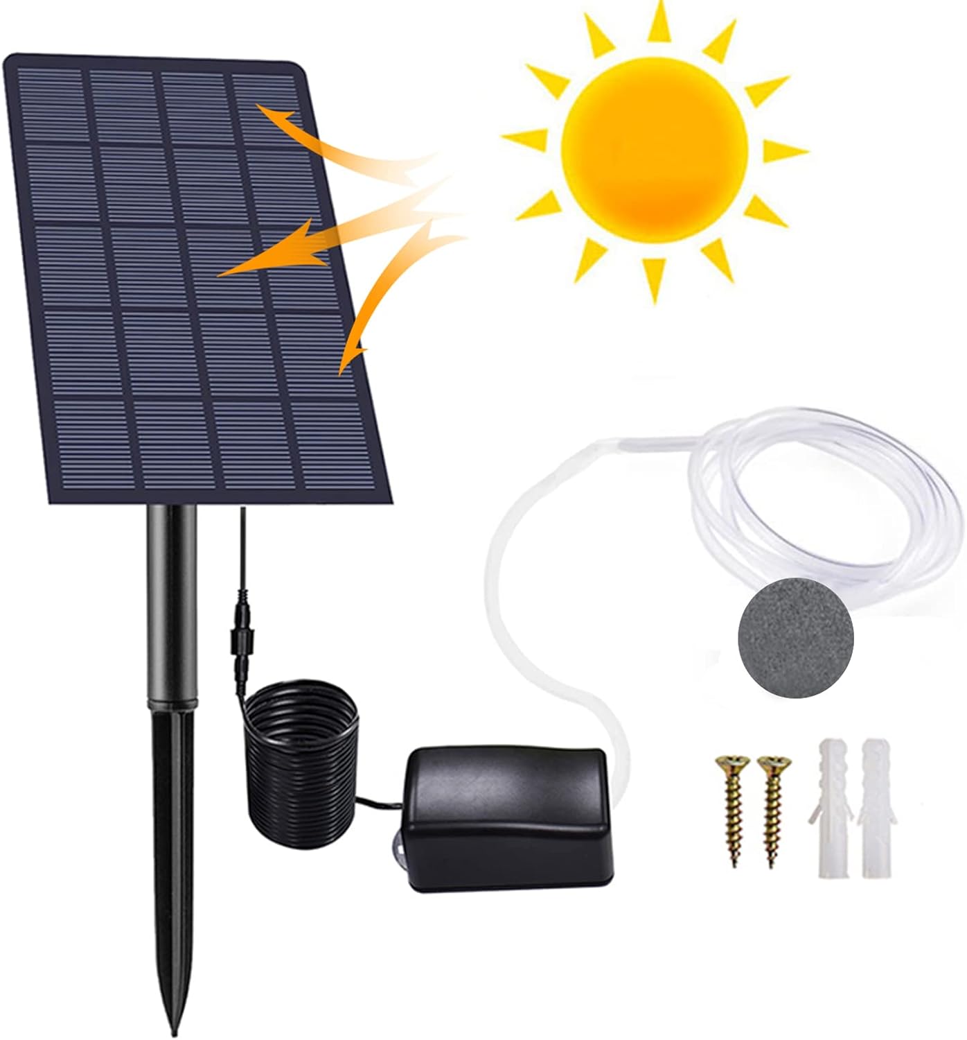 Solar Pond Oxygenator,2.5W Solar Powered Oxygenator Aerator