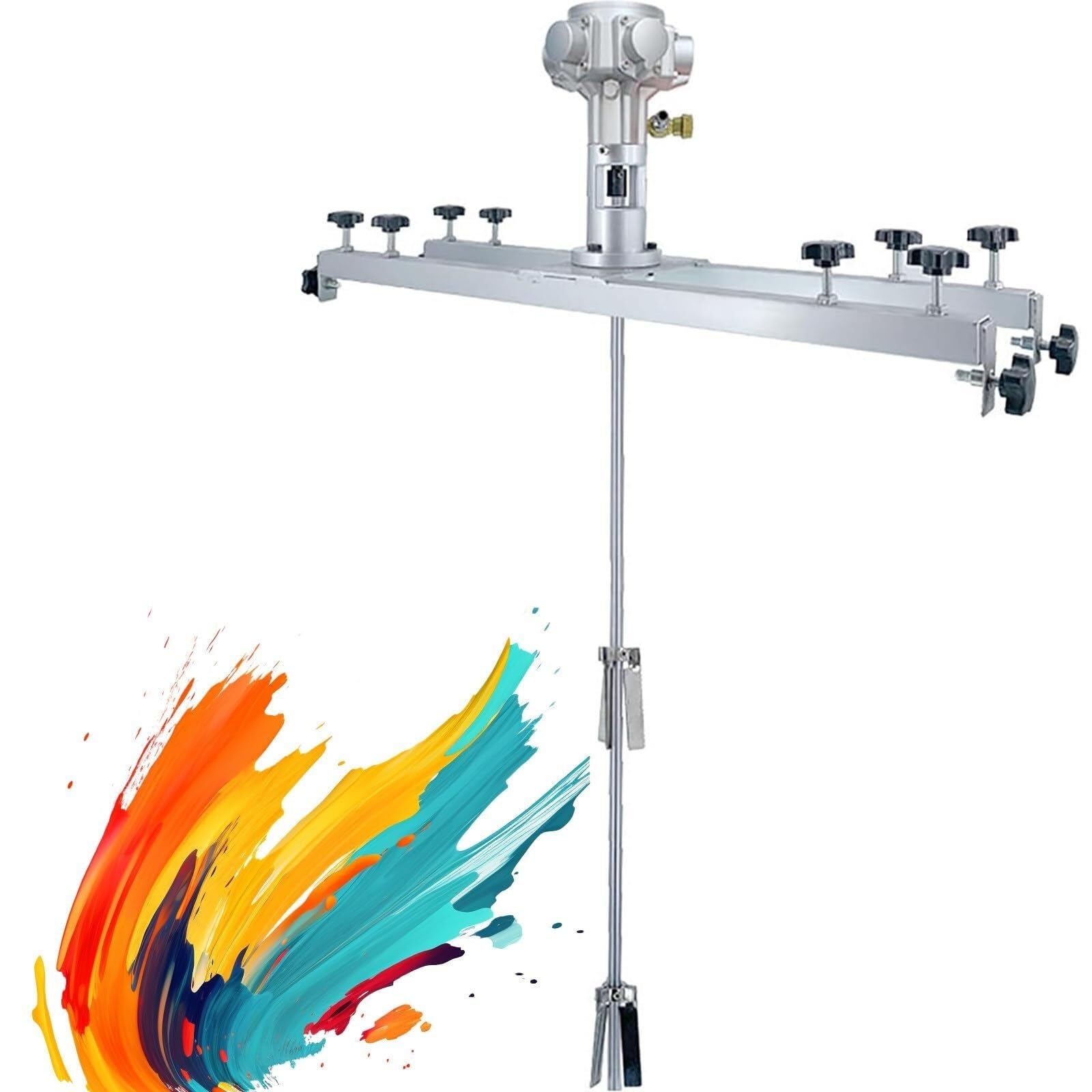 Agitador de aire IBC, máquina mezcladora de tanque, máquina agitadora de pintura, hélice plegable, con soporte for suspensión, for agitador disolvente de tinta, longitud de varilla mezcladora(H005)