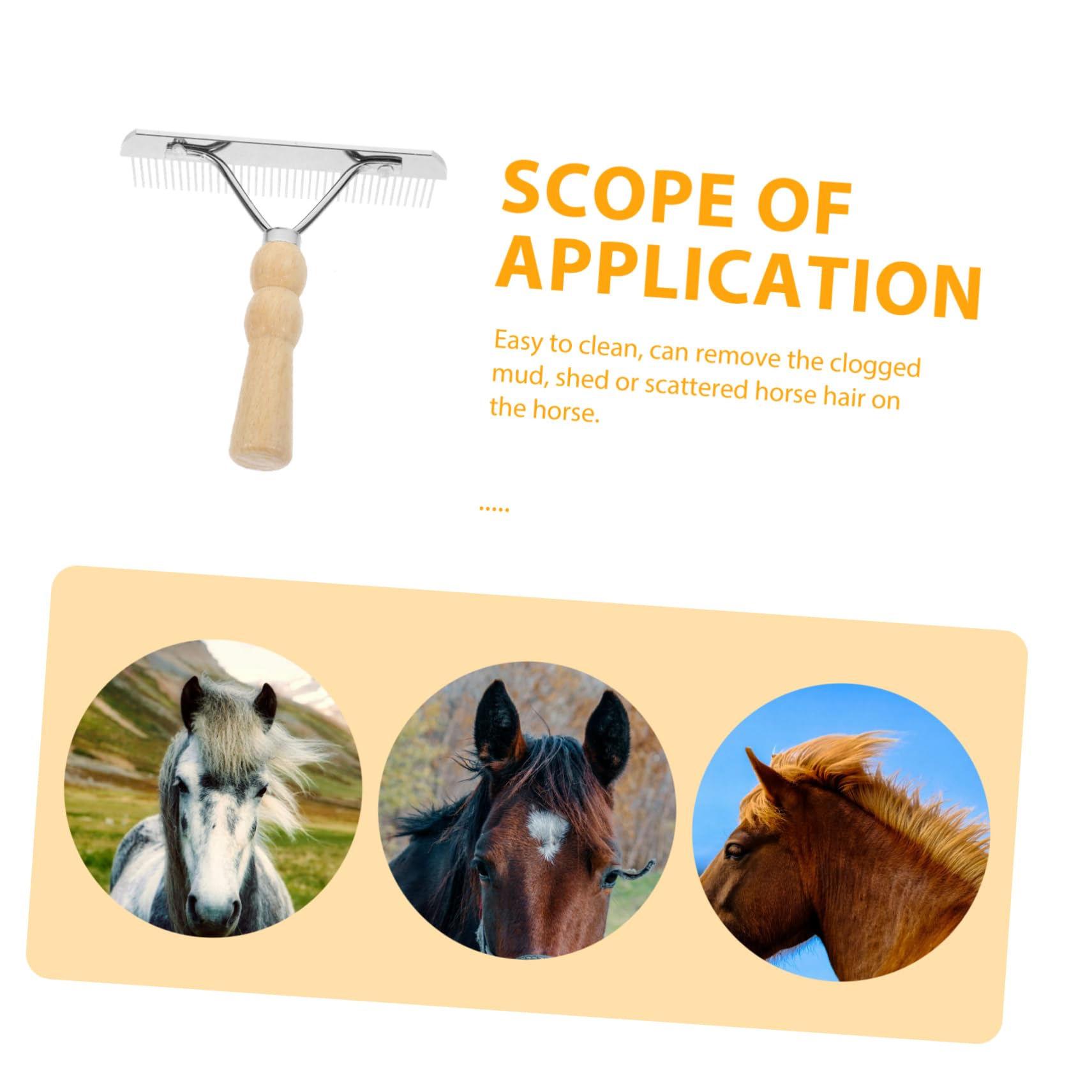 Kisangel 4 Piezas De Peine De Limpieza De Pelo De Caballo Cepillo De Limpieza Accesorio De Limpieza Diseño Sin Diseño
