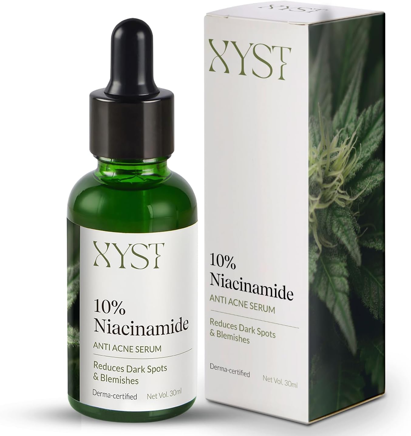 10% Niacinamide Anti Acne Serum for Oily Skin (30ml) | Face Serum for Open Pores, Acne, Dark Spots & Blemishes | With 0.5% Glycolic Acid, 0.5% Azelaic Acid | For Men & Women | Derma-tested | All Skin Types
