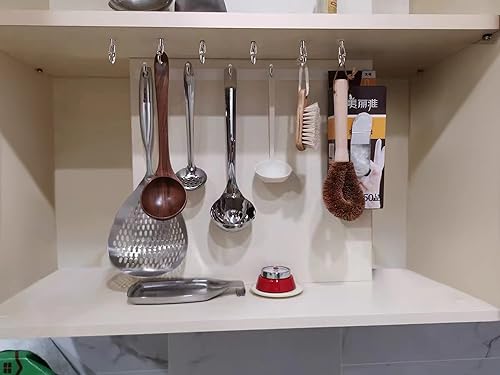 Miniatura 49 de PlusRoc Paquete de 20 ganchos de tornillo para colgar plantas al aire libre, resistentes de 2.2 pulgadas, gancho de ojo negro, gancho de techo