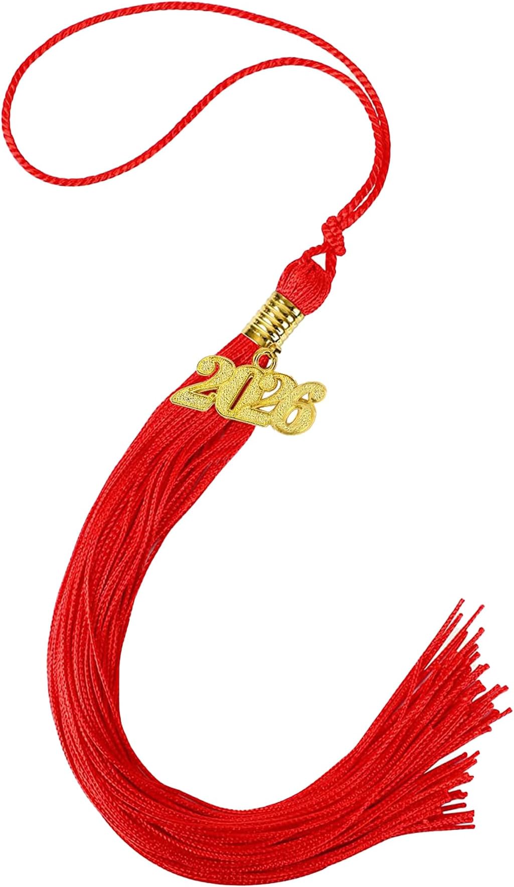 JULMELON 2026 Graduation Tassel, 1Pcs Graduation Cap Tassel 2026 Grad Graduation Tassel for 2026 Graduation Ceremonies Accessories (Red)
