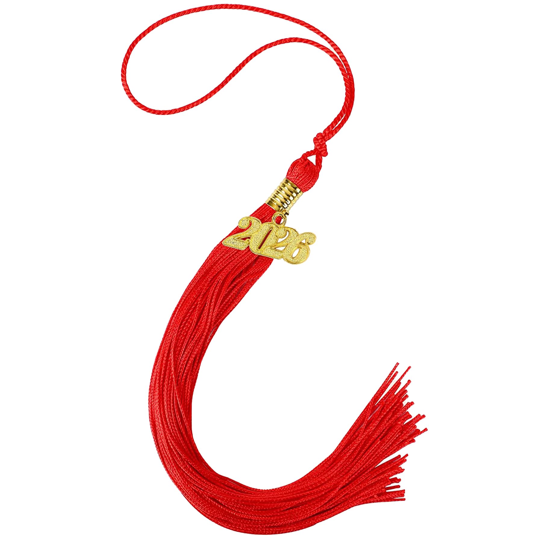 JULMELON 2026 Graduation Tassel, 1Pcs Graduation Cap Tassel 2026 Grad Graduation Tassel for 2026 Graduation Ceremonies Accessories (Red)