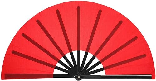 Miniatura 10 de Ventilador de mano plegable grande, ventilador de mano plegable para mujeres, abanicos de mano, ventilador de mano chino de Kung Fu Tai Chi para