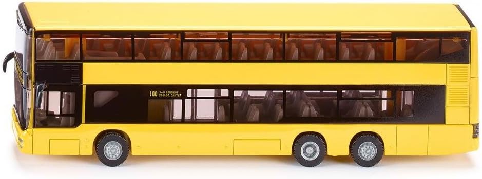 Siku 1884, Man Double-Decker City Bus, 1:87, Metal/Plastic, Yellow, Rubber Tyres