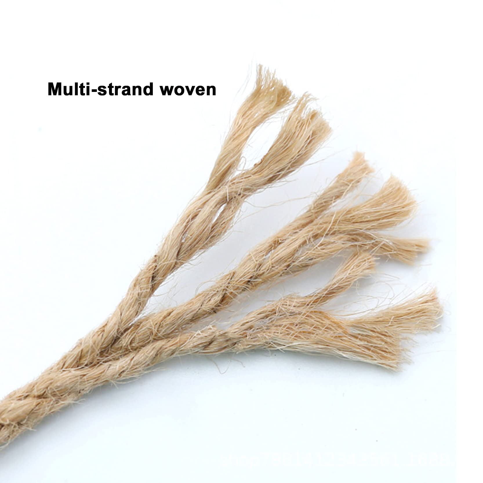 ZNKZJ Hanfseil 100M x 2,Dicke Starkes natürliches Juteseil,Mehrzweck-Mehrstrang-Jute-Schnur-Makramee-Schnur für Kunsthandwerk. Garten, Verpackung，Dekorationen,200m-5mm