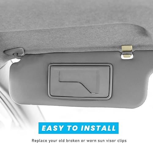 Miniatura 5 de Suvnie 2 clips de gancho para visera solar de automóvil, clip de gancho de soporte para protector solar, gancho de soporte para parasol para Civic