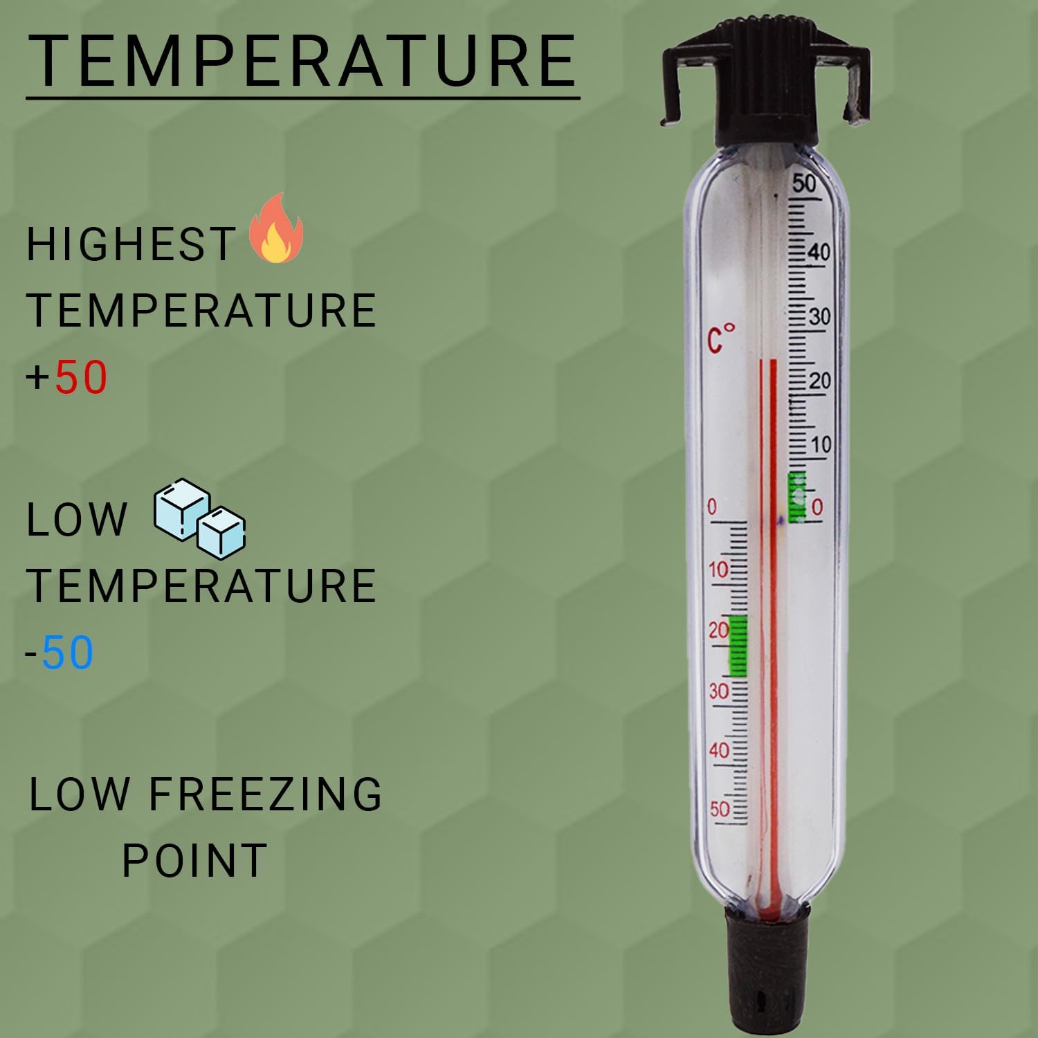 Shakuntla Plastic Deep Freezer ILR Alcoholic Thermometer Range -50 degree to +50 dgree Celsius 2