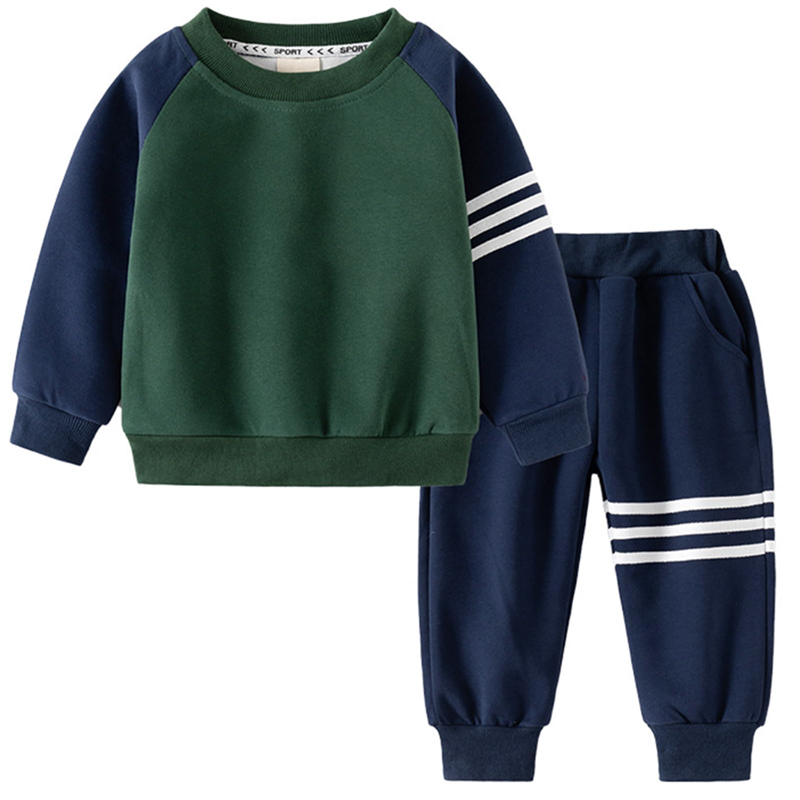 Toddler Boys Sweatshirt and Pants Set Fall Winter Clothes Outfits