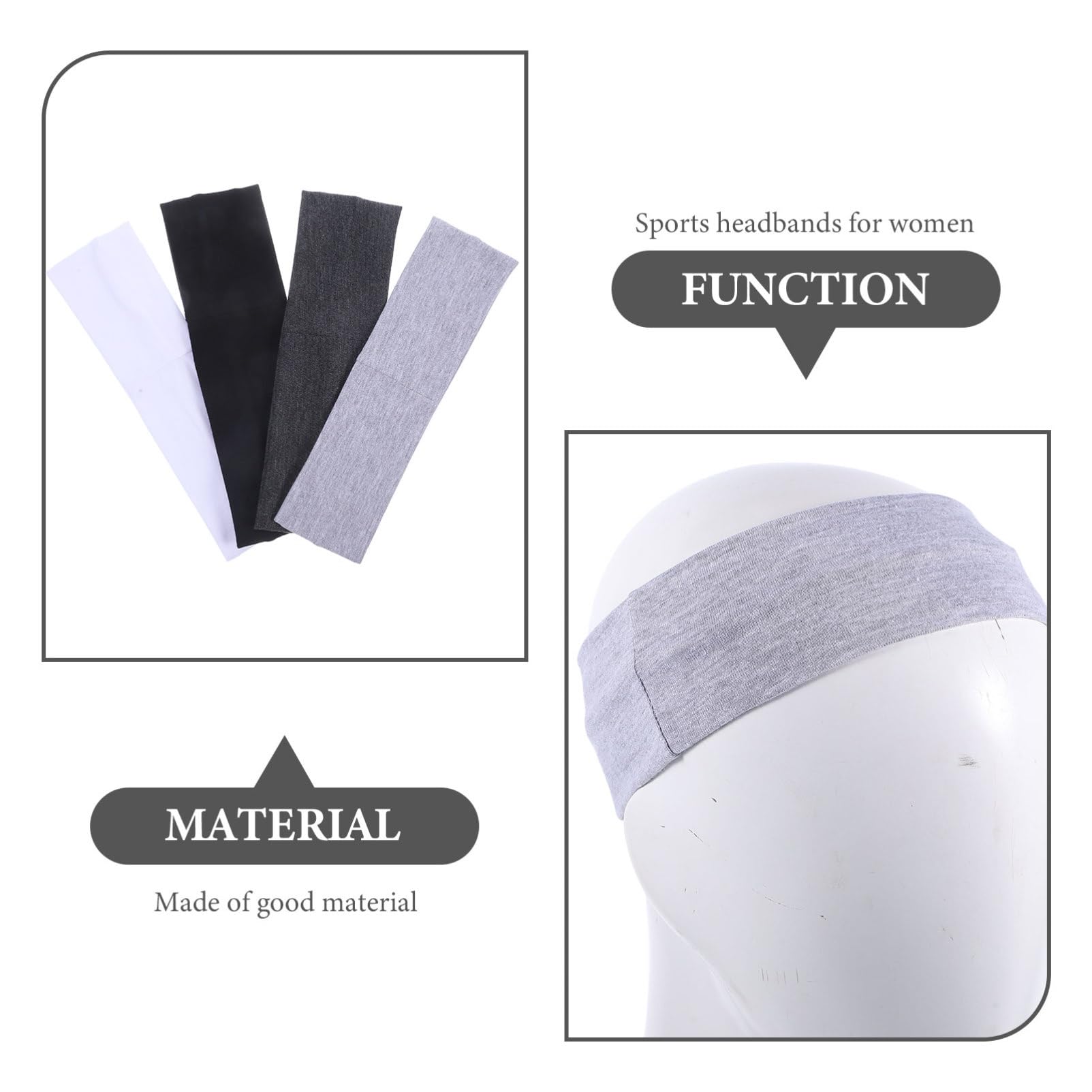 Happyyami 16pezzi Fascia Capelli Sport per Yoga Fasce Elastiche da Donna per Allenamento Antisudore e Resistente per Esercizi da Palestra Adatte Tutti i Tipi di Capelli