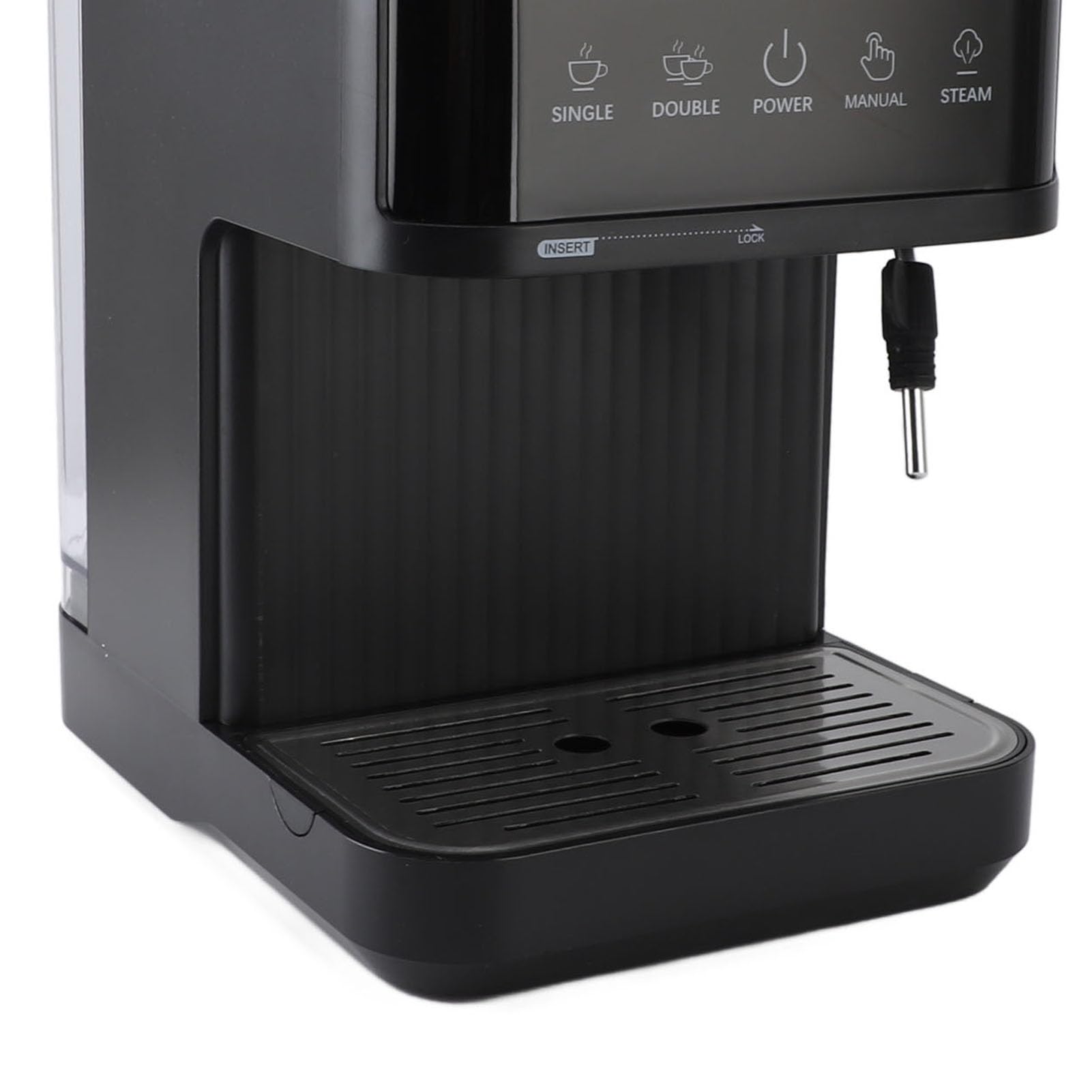 Fdit 850W Półautomatyczny Ekspres do Kawy z Młynkiem, Ubijakiem, dyszą parową, 20 Barów Ciśnienia, do Domu i biura. (Wtyczka UE 220 V)