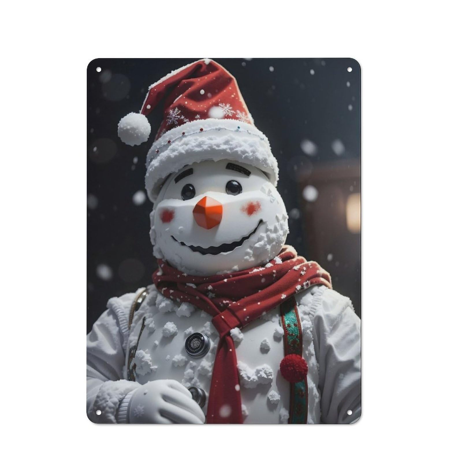 Junmoney Snowman Funny Cottage Style Country Metal Sign 40X30cm, Farmhouse Wall Decor For Farmhouse Kitchen, Pantry Or Dining Area